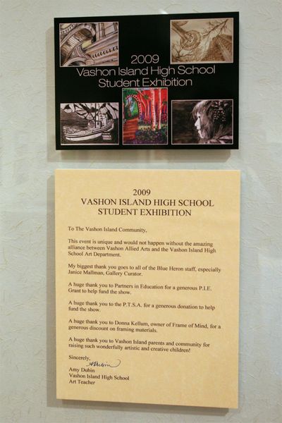 3670 VHS Student Art Show 2009